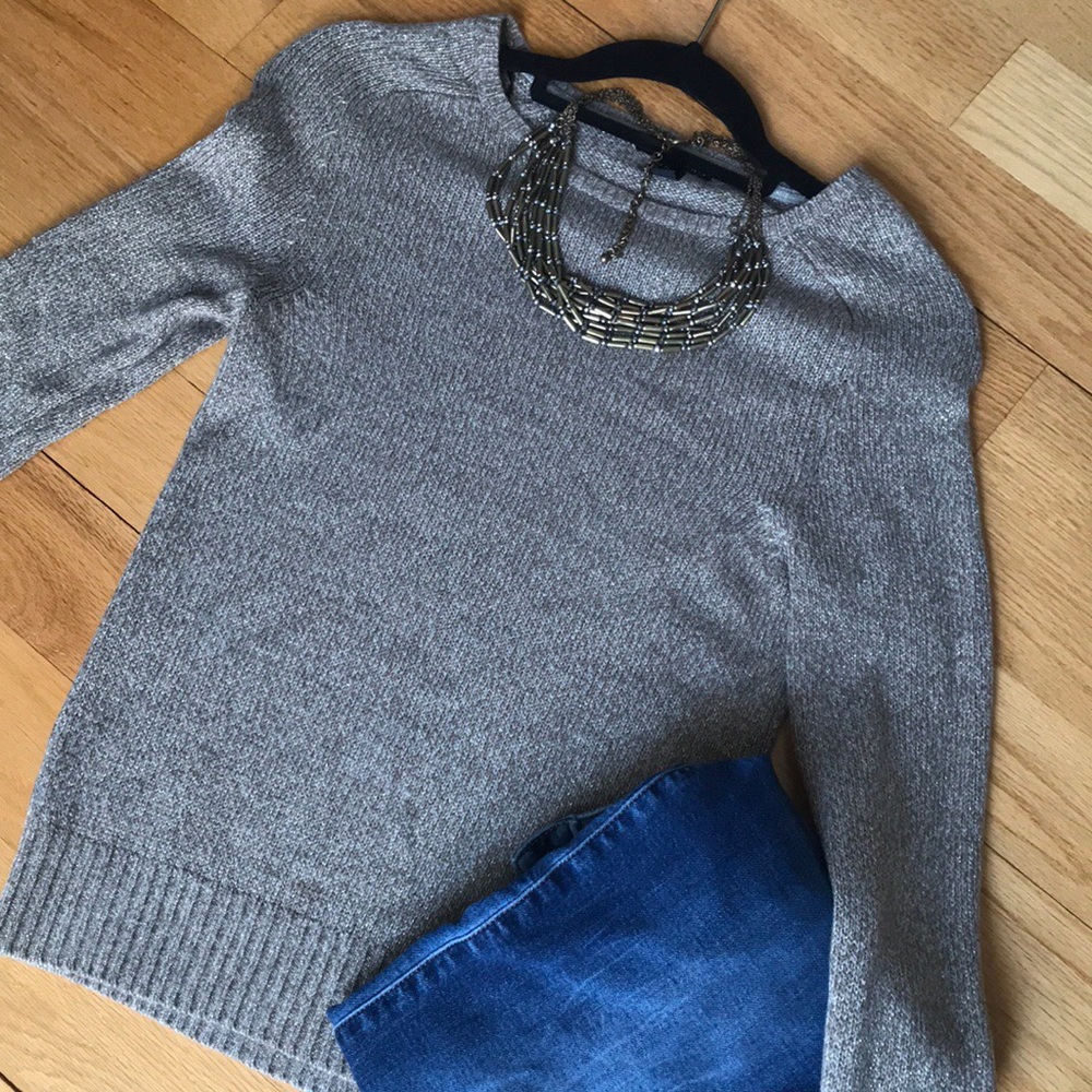 Brown and gold basic sweater